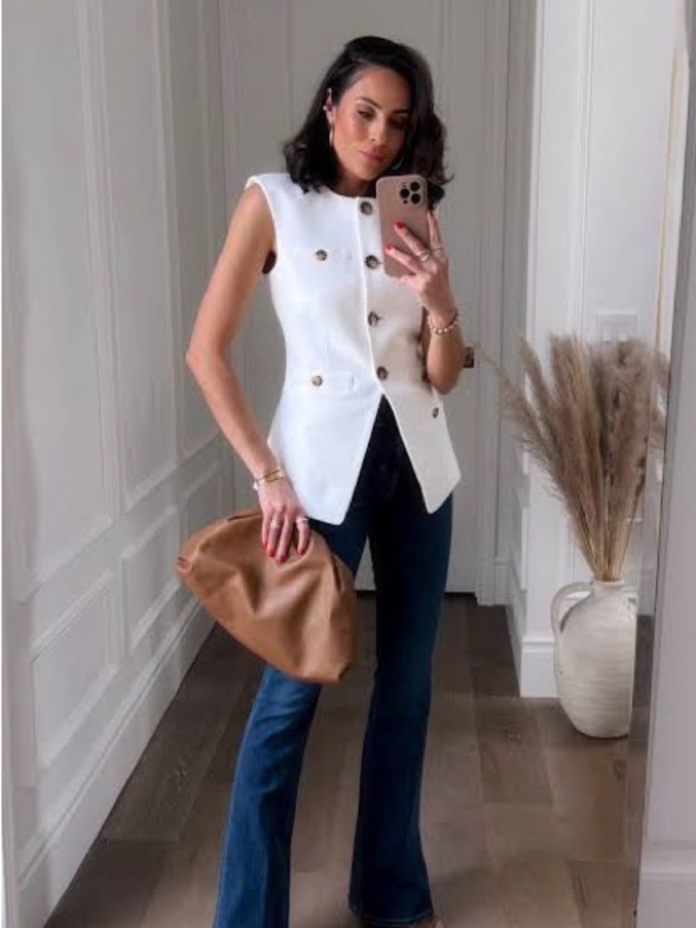 Veronica Beard Tamara Off White Tailored Vest Size 6 - Picture 2 of 7